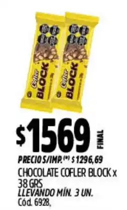 Supermercados Yaguar Cofler chocolate block oferta