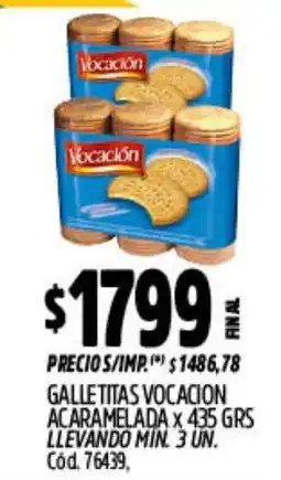 Supermercados Yaguar Vocación galletitas acaramelada oferta