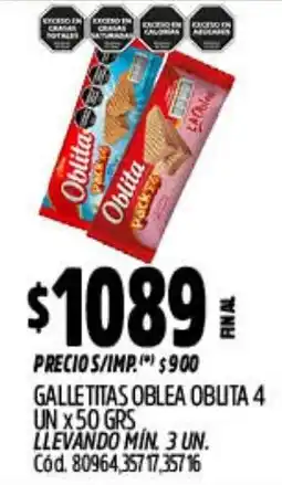 Supermercados Yaguar Obita galletitas obleta oferta