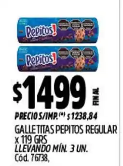 Supermercados Yaguar Pepitos! galletitas pepitos regular oferta