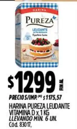 Supermercados Yaguar Pureza harina leudante vitamina d oferta
