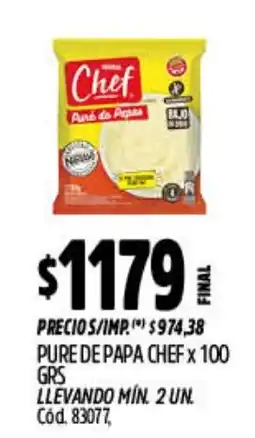 Supermercados Yaguar Chef pure de papa oferta