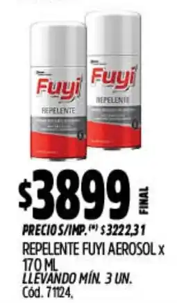 Supermercados Yaguar Fuyi repelente oferta