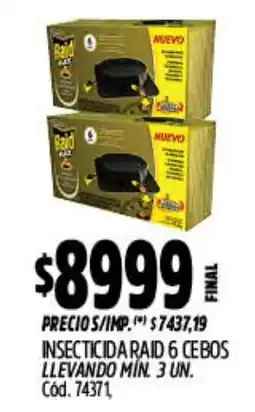 Supermercados Yaguar Raid insecticida 6 cebos oferta