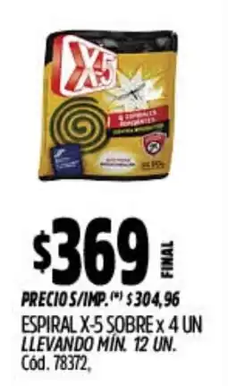 Supermercados Yaguar X-5 espiral sobre oferta