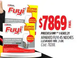 Supermercados Yaguar Fuyi liquido electrico oferta