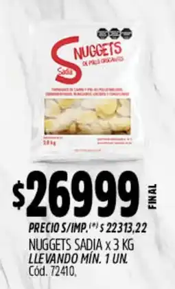 Supermercados Yaguar Sadia nuggets de pollo orgánicos oferta
