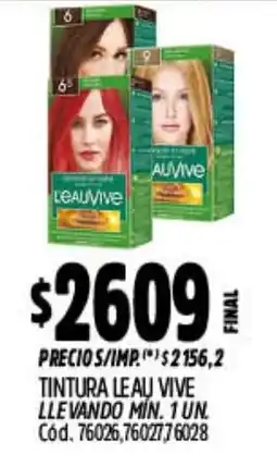 Supermercados Yaguar Leauvive tintura oferta