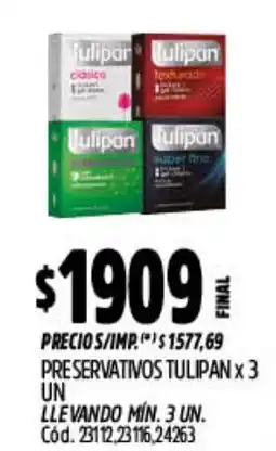 Supermercados Yaguar Tulipan preservativos oferta