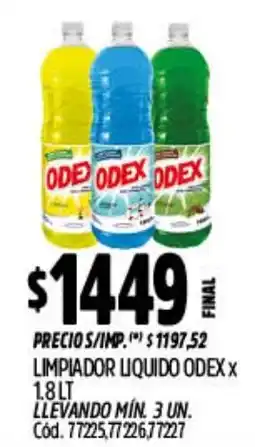 Supermercados Yaguar Odex limpiador liquido oferta