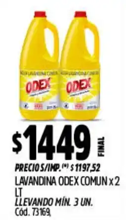 Supermercados Yaguar Odex lavandina comun oferta