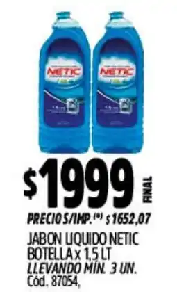 Supermercados Yaguar Netic jabon liquido oferta