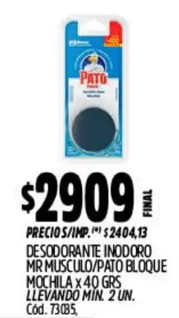 Supermercados Yaguar Pato desodorante inodoro mr musculo/pato bloque oferta