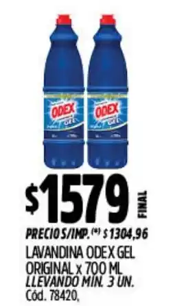 Supermercados Yaguar Odex lavandina gel original oferta