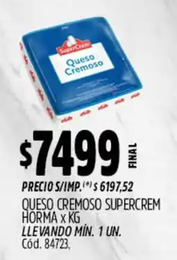 Supermercados Yaguar Supercrem queso cremoso oferta