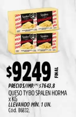 Supermercados Yaguar Spalen queso tybo hortma oferta