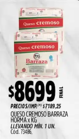 Supermercados Yaguar Barraza queso cremoso oferta