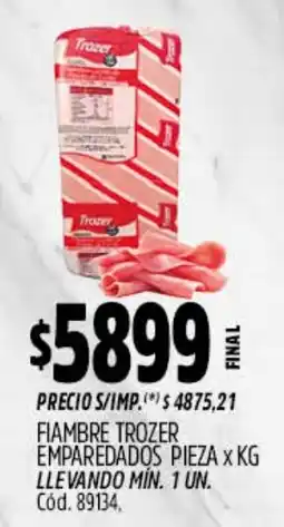 Supermercados Yaguar Trozer fiambre emparedados oferta