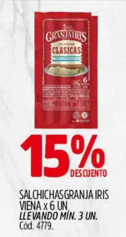Supermercados Yaguar Granja iris viena Salchichas oferta