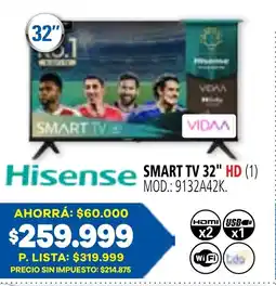 Casa del Audio Hisense smart tv 32" hd oferta