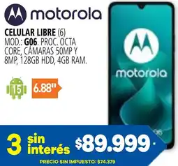 Casa del Audio Motorola celular libre oferta