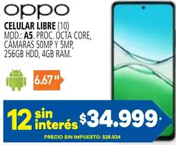 Casa del Audio Oppo celular libre oferta