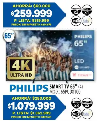 Philips smart tv 65"