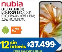 Casa del Audio Nubia celular libre oferta