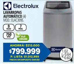 Casa del Audio Electrolux lavarropas automático oferta