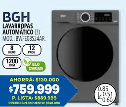 Casa del Audio Bgh lavarropas automático oferta