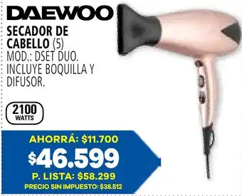 Daewoo secador de cabello