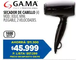 Casa del Audio Gama secador de cabello oferta