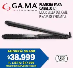 Casa del Audio G.A.M.A plancha para cabello oferta