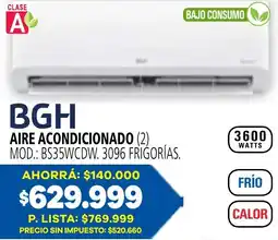 Casa del Audio Bgh aire acondicionado oferta