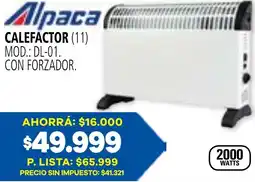 Casa del Audio Alpaca calefactor oferta