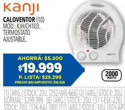 Casa del Audio Kanji caloventor oferta
