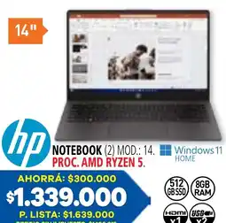 Casa del Audio Hp notebook oferta