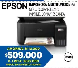 Casa del Audio Epson impresora multifuncion oferta