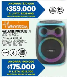 Casa del Audio Harrison parlante portátil oferta