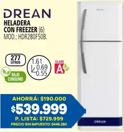 Casa del Audio Drean heladera con freezer oferta