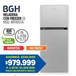 Casa del Audio Bgh heladera con freezer oferta