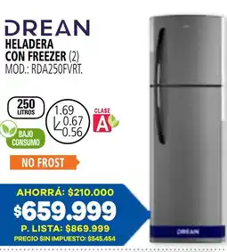Casa del Audio Drean heladera con freezer oferta