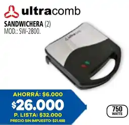 Casa del Audio ultra comb sandwichera oferta