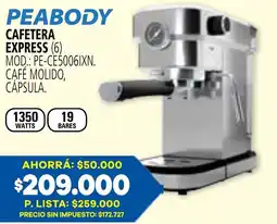 Casa del Audio Peabody cafetera express oferta