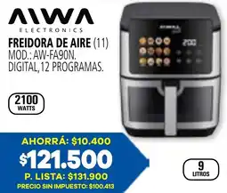 Casa del Audio Aiwa freidora de aire oferta