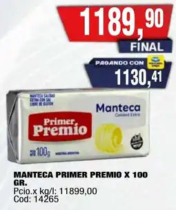 Maxiconsumo Primer premio manteca oferta