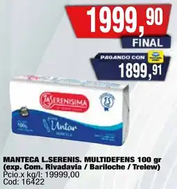 Maxiconsumo La serenisima manteca oferta