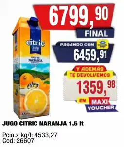 Maxiconsumo Citric jugo de naranja oferta