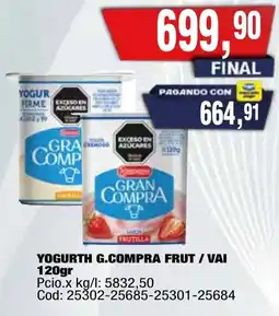 Maxiconsumo Yogurth gran compra frutilla oferta