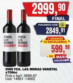 Maxiconsumo Finca las moras varietal oferta